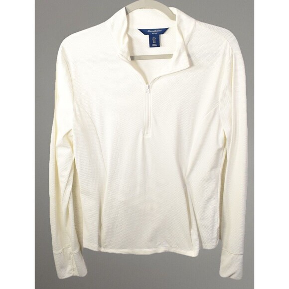 Tommy Bahama Active 1/4 Zip Pullover White Womens Large - Picture 1 of 9